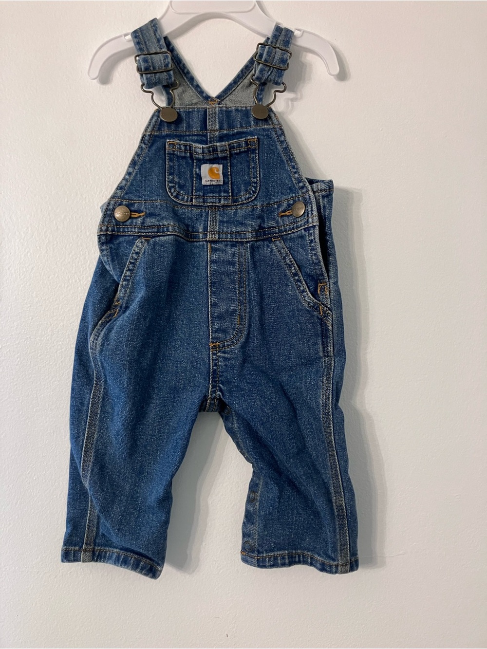 Carhartt Kids Dark Blue Denim Overalls